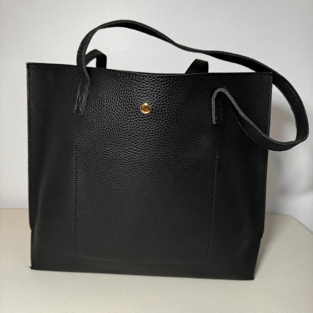 Women's Soft Faux Leather Tote Shoulder Bag